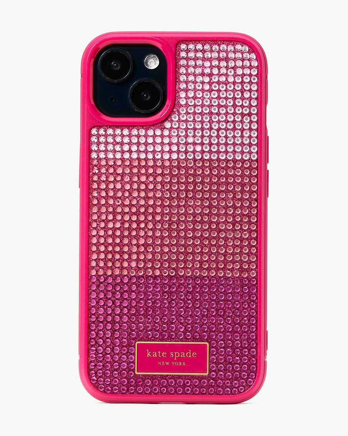 kate spade iPhone 13 ケース スイーツ Buy KATE SPADE Bonbon Rhinestone Embossed iPhone 13 Case | Pink