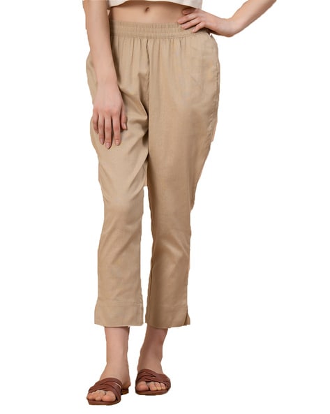 Buy Mode by Red Tape Grey Checks Trousers for Women Online  Tata CLiQ