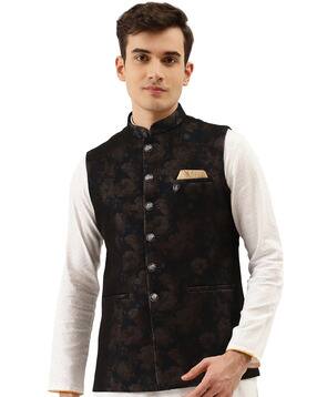 manyavar Nehru Jacket with Woven Pattern-picture-14