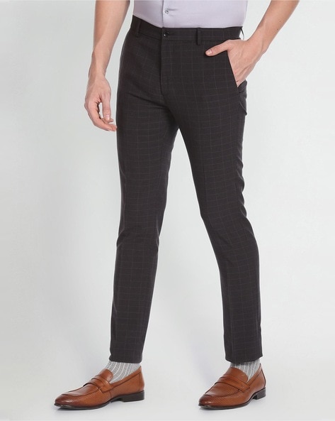 Buy Men Beige Ultra Slim Fit Textured Casual Trousers Online - 479509 |  Allen Solly
