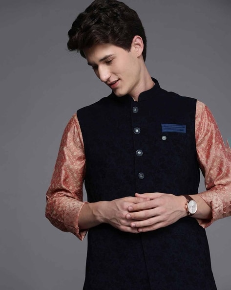 Buy Blue 3-Piece Ethnic Suit for Men by Manyavar Online | Ajio.com