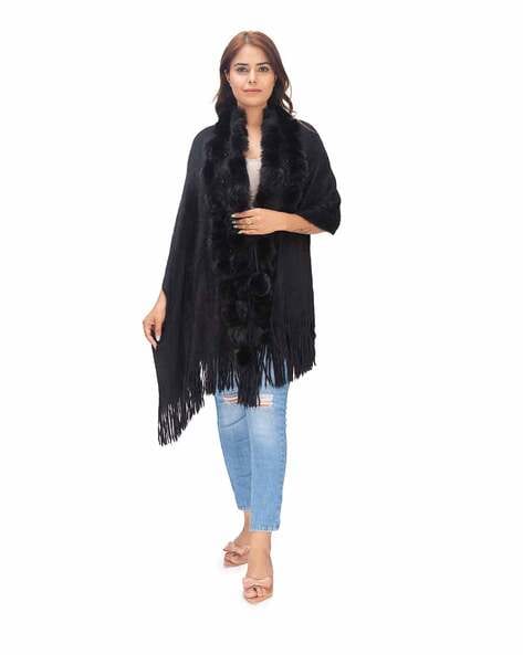 Faux Fur Stole with Fringes Price in India