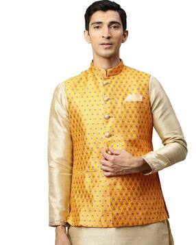 manyavar Nehru Jacket with Woven Pattern-picture-11