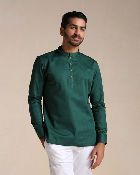 Manyavar Striped Short Kurta