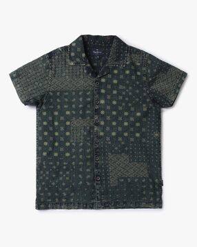 pepe jeans Nathan JR Printed Resort Collar Shirt-picture-19