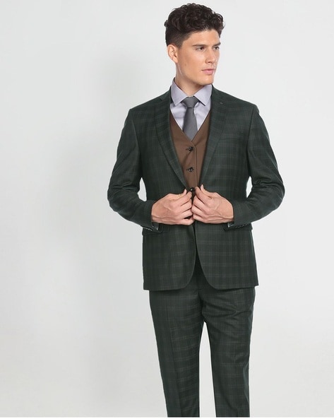 Buy Arrow Men Coffee Brown Tailored Fit Single Breasted Formal Suit - Suits  for Men 2258188 | Myntra