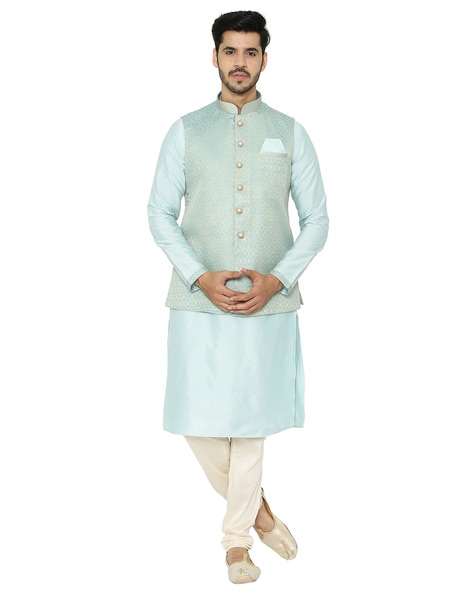 Buy Blue Sequin Patterned Jodhpuri Suit Online in the USA @Manyavar - Suit  Set for Men
