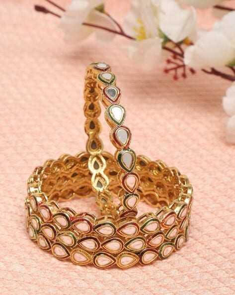 Jewelshingar Jewellery Gold Plated Kundan Bracelet For Women ( 92600CB –  CHOKERSET