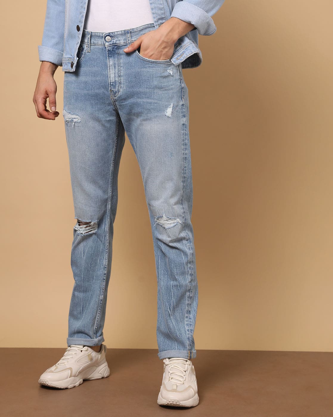 Calvin Klein Jeans Cotton Trousers  Buy Calvin Klein Jeans Cotton Trousers  online in India