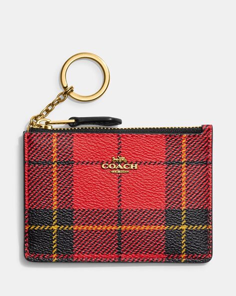 Plaid on sale coach wallet