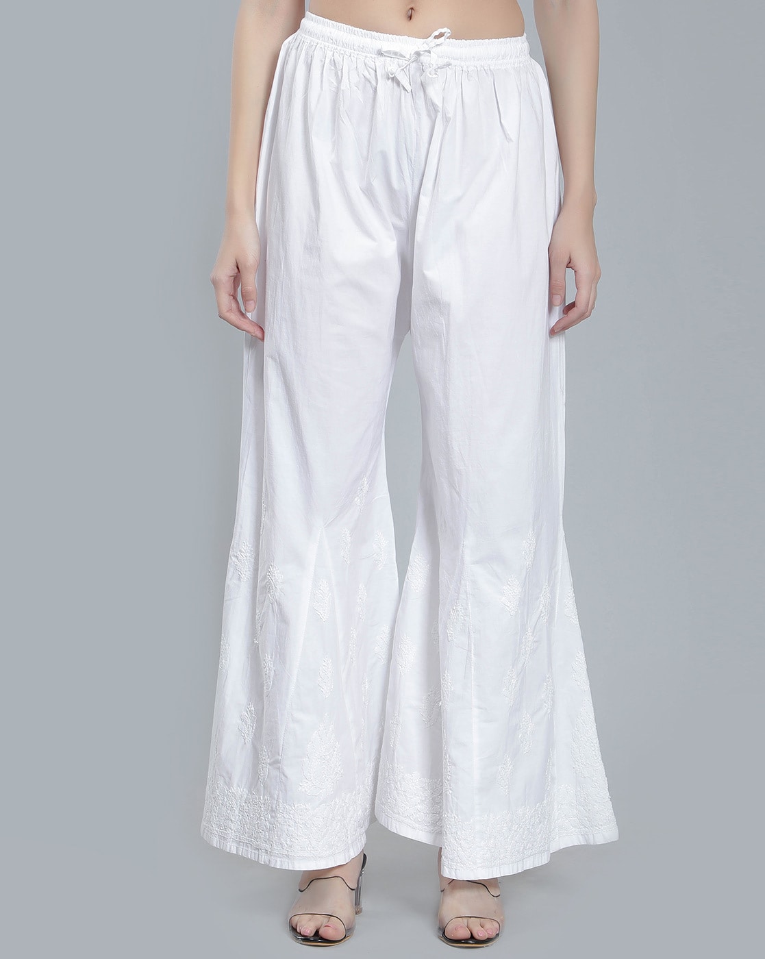 Women's Wide Leg Pants Solid Belted High Waist Cotton Linen Palazzo Pants  Casual Comfy Loung Pants for Beach Vacation(S,White) - Walmart.com