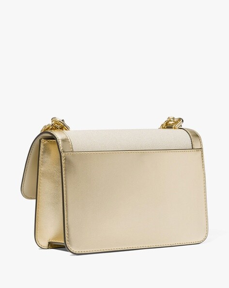 Heather Large Color-block Leather Shoulder Bag