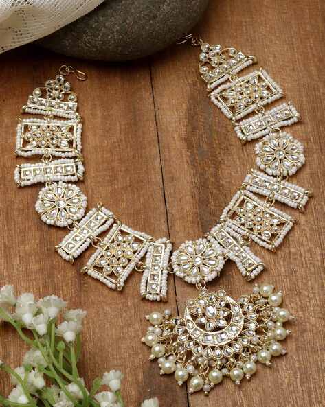 Zeneme Gold-Plated Kundan-Studded Sheeshphool