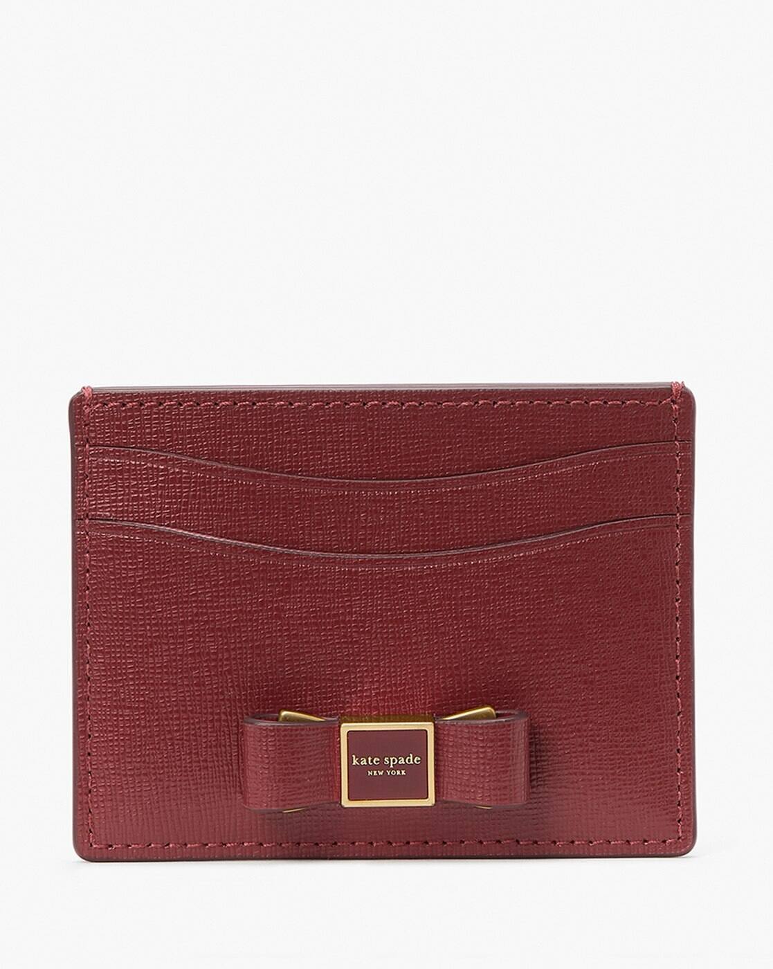 Buy KATE SPADE Morgan Bow Embellished Cardholder Red Color Women