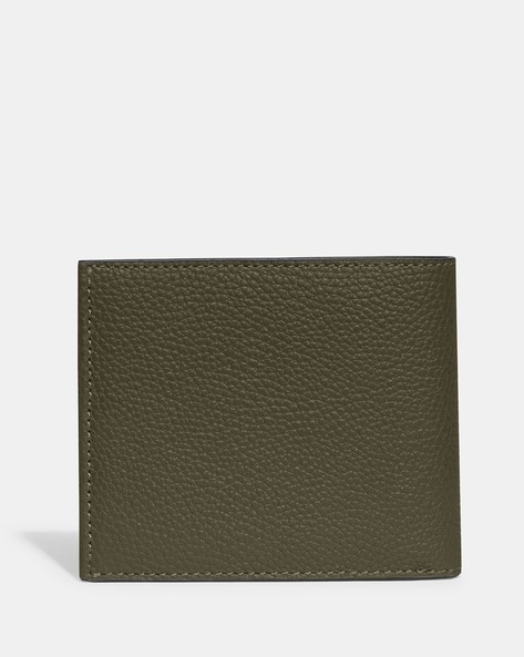 Buy Coach Double Bi Fold Wallet Olive Green Color Men AJIO LUXE