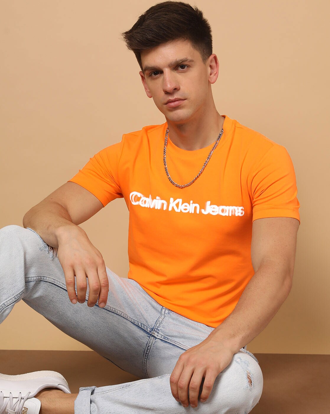 Klein Tshirts by Online Buy Calvin Jeans Men for Orange