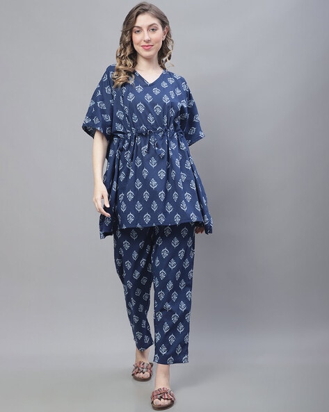 Floral Print 2 Piece Nightwear Set