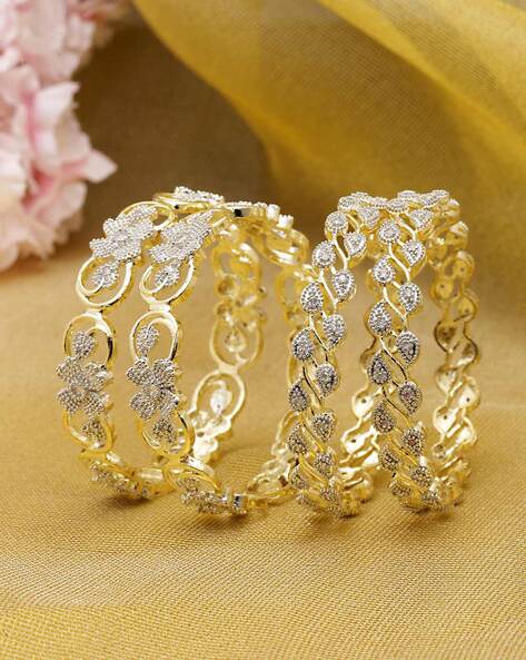 American diamond deals gold bangles