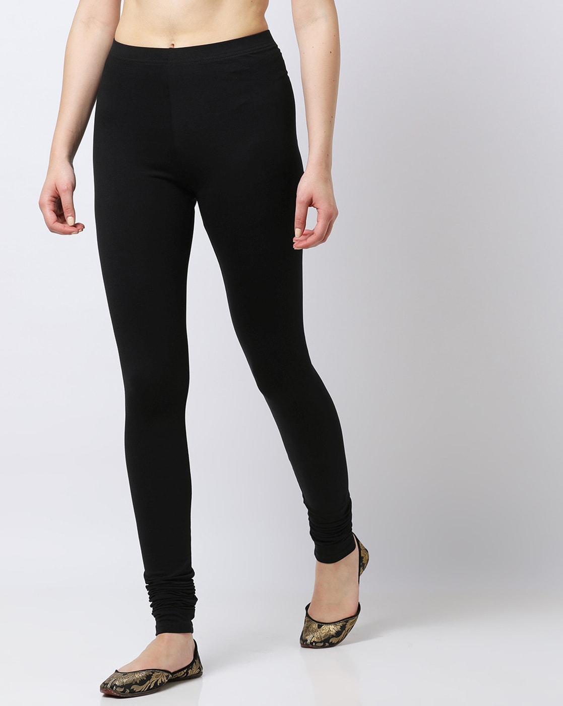 Leggings & Churidars in the color black for Women on sale