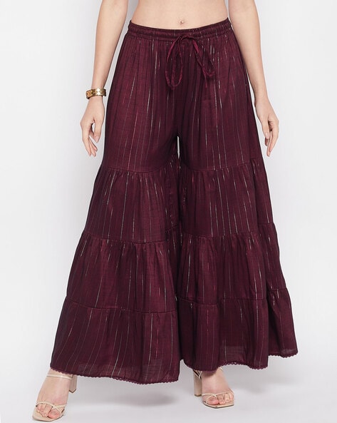 Striped Ghararas with Elasticated Waist Price in India