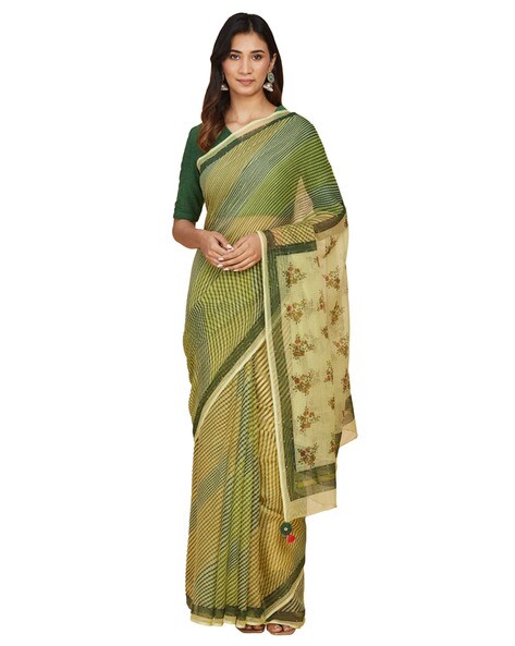 Buy Fabindia Printed Daily Wear Pure Cotton Beige Sarees Online @ Best  Price In India | Flipkart.com