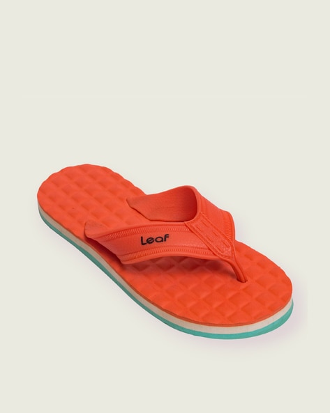 Orange flip flops online mens