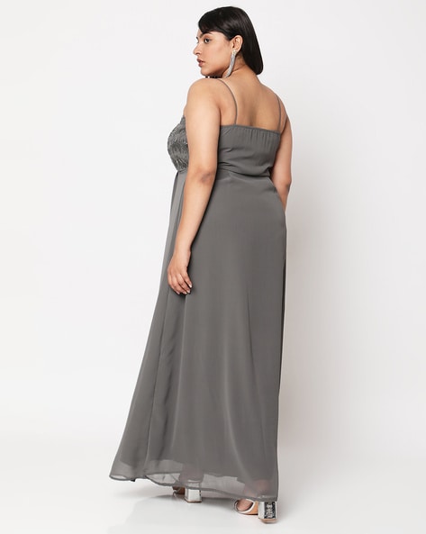 Charcoal clearance grey gown