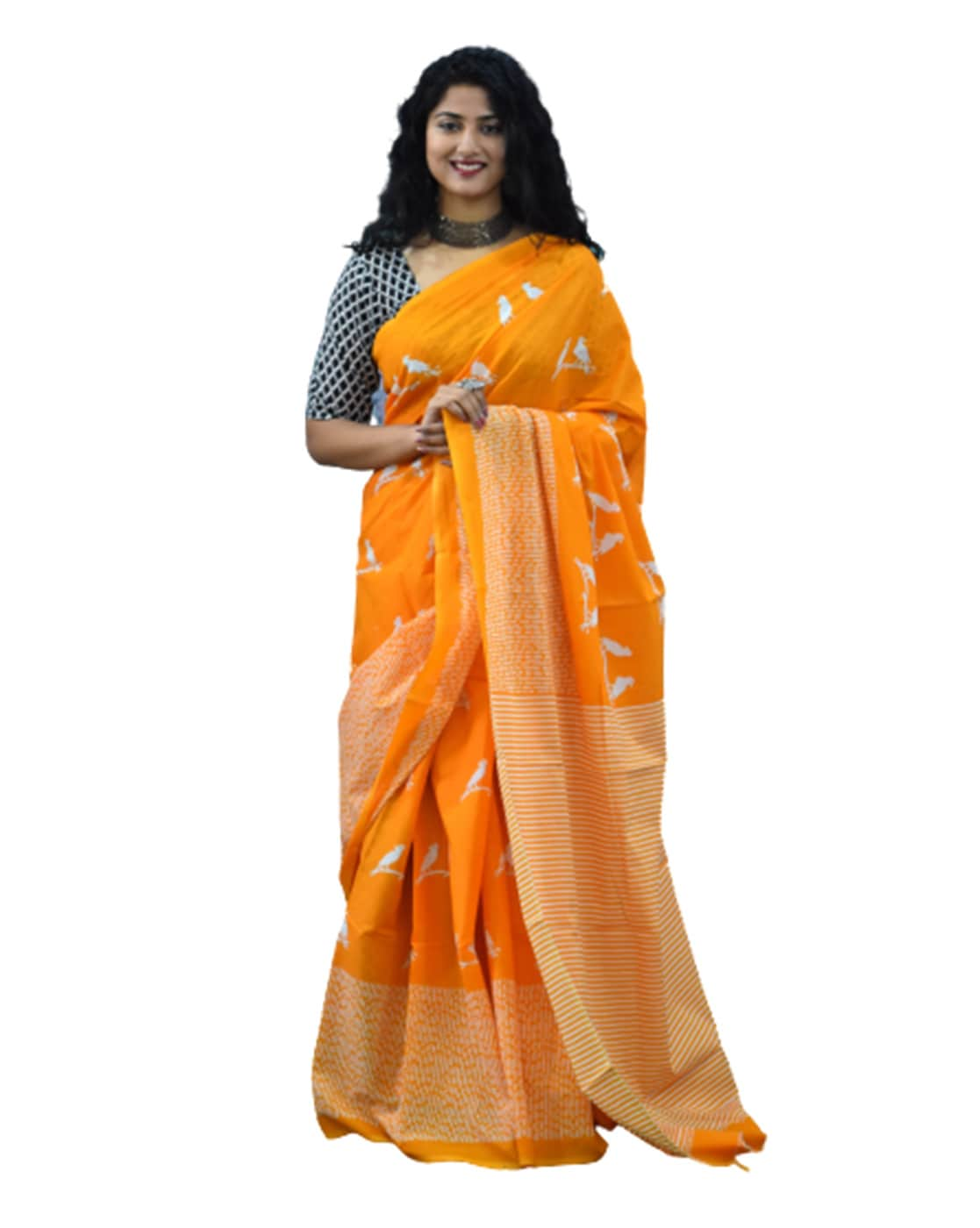 Buy Off White Leheriya Saree Online – Vasansi Jaipur