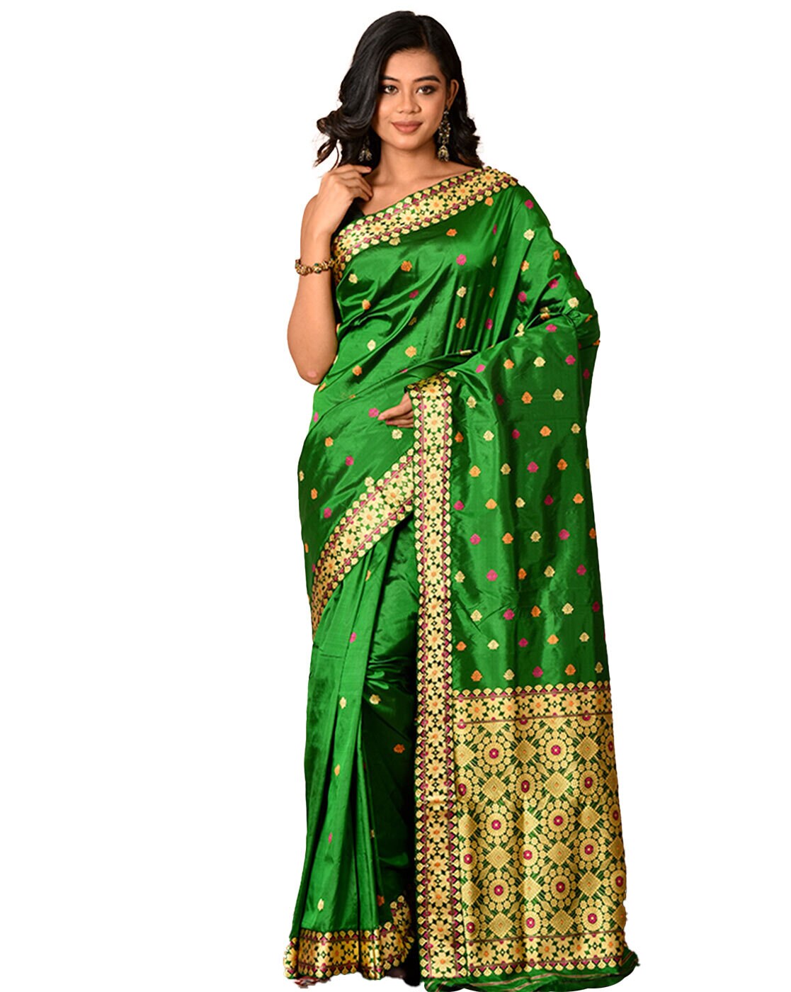 Exclusive Tussar Silk Embroidery Saree in Beige and Multicolored Threa –  Bengal Looms India