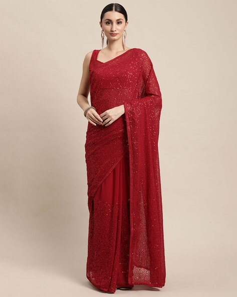 Wine crushed saree with ready to wear Blouse at Rs 2299.00 | Sankagiri| ID:  2851588243662