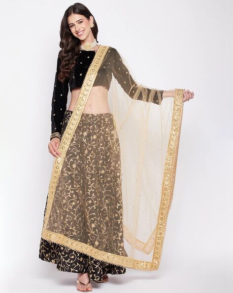 Net Dupatta with Lace Border Price in India