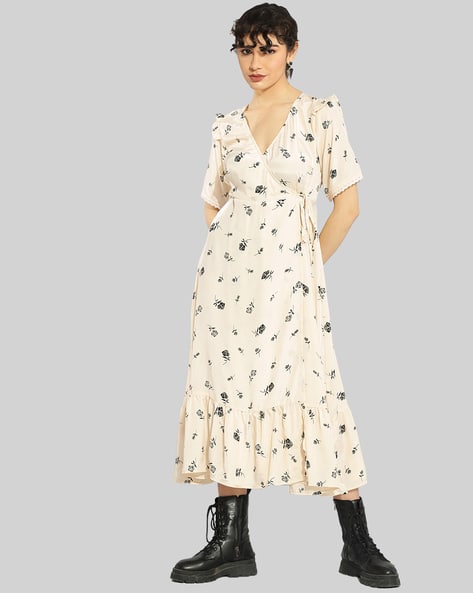 Graphic Fit and Flare Dress