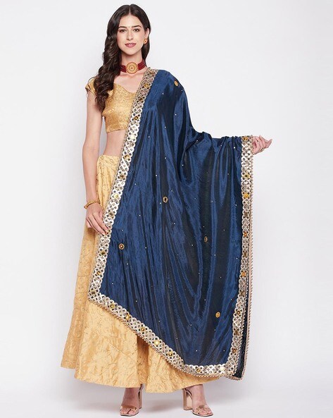 Embellished Dupatta with Mirror Work Price in India
