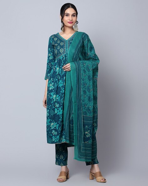 Buy Teal Suit Sets for Women by BANI WOMEN Online