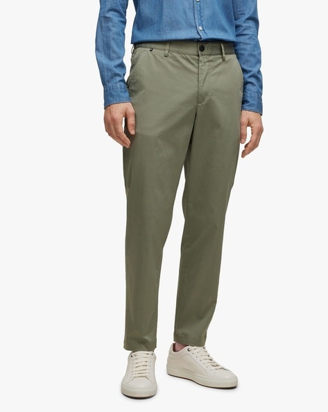 Buy Green Trousers & Pants for Men by BOSS Online | Ajio.com
