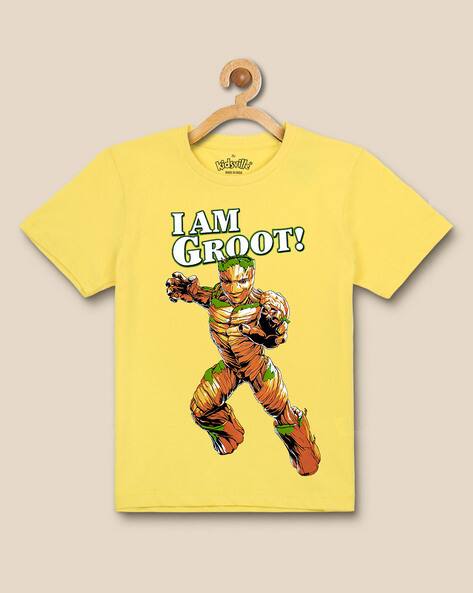 Groot Print Round-Neck T-Shirt