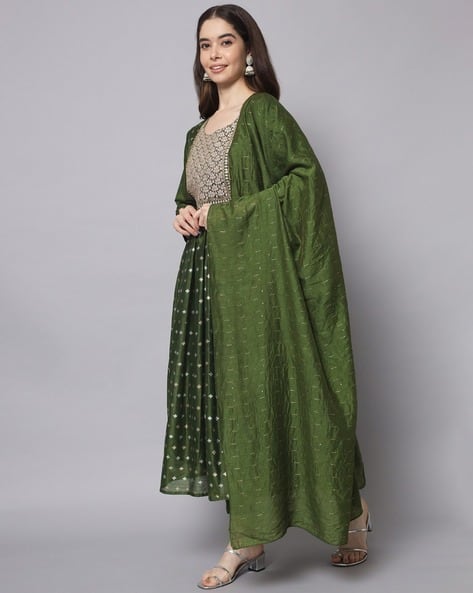 Embroidery Flared Kurta Set