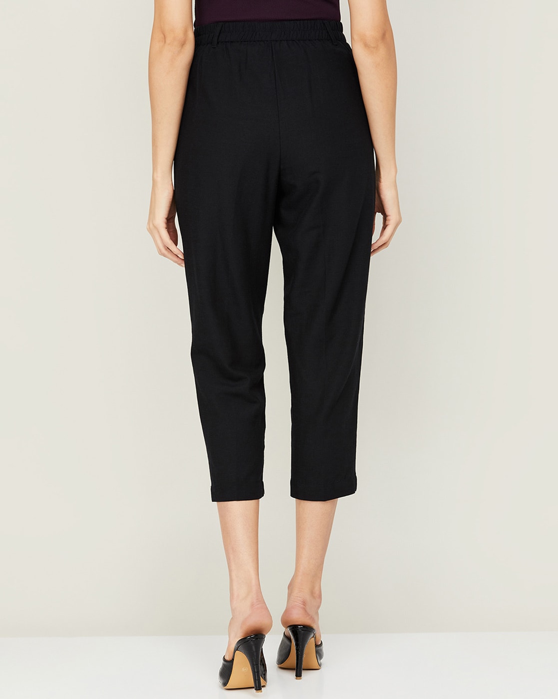 Buy Black Trousers & Pants for Women by CODE BY LIFESTYLE Online