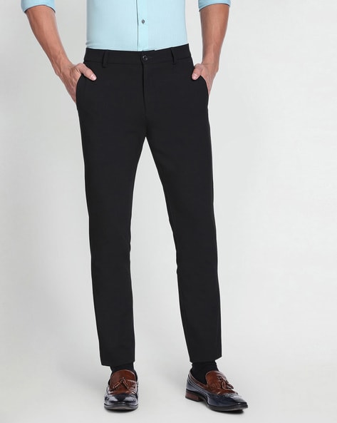 Buy Arrow Men Dark Grey BiStretch Solid Formal Trousers  NNNOWcom