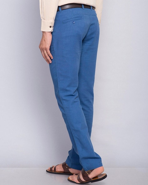 Buy Blue Trousers & Pants for Men by Fabindia Online