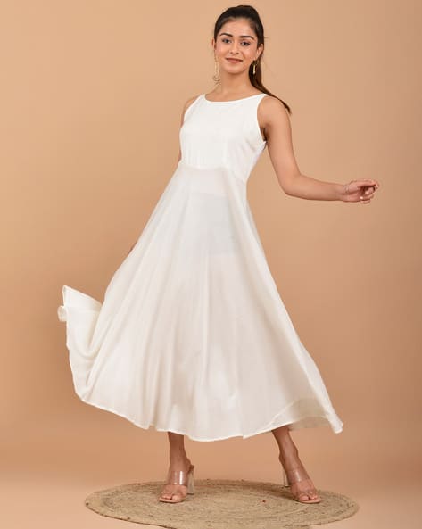 Buy White Dresses for Women by PINKVILLEJAIPUR Online | Ajio.com