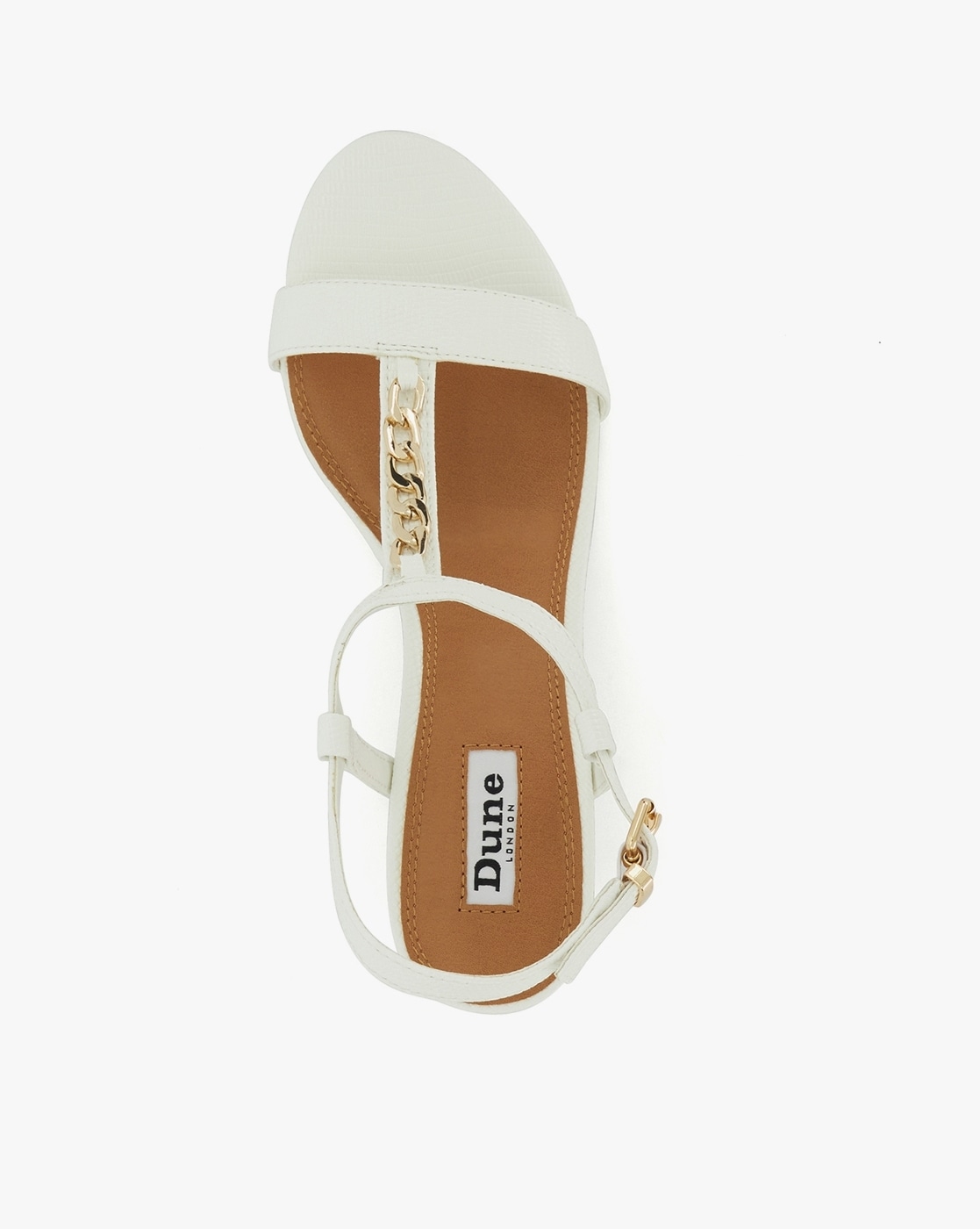 Dune Loopy Slip On Flat Sandals in White | Lyst UK