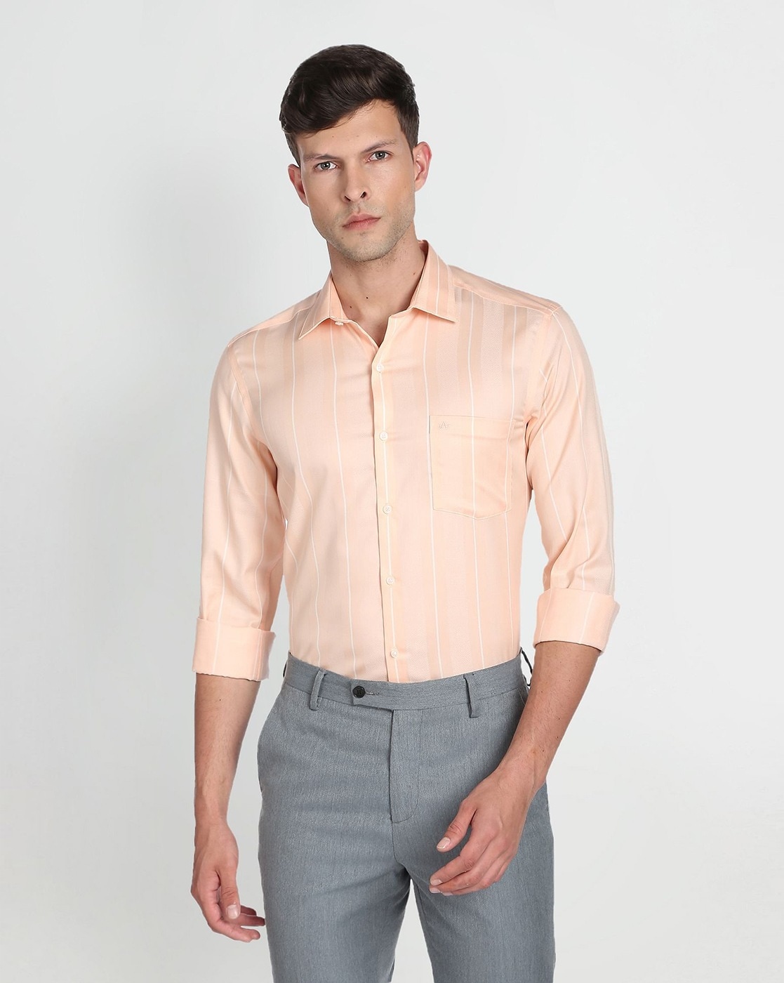 Aurélien | Peach Linen Bayside Shirt