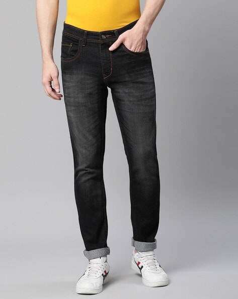 Lightly Washed Slim Fit Jeans