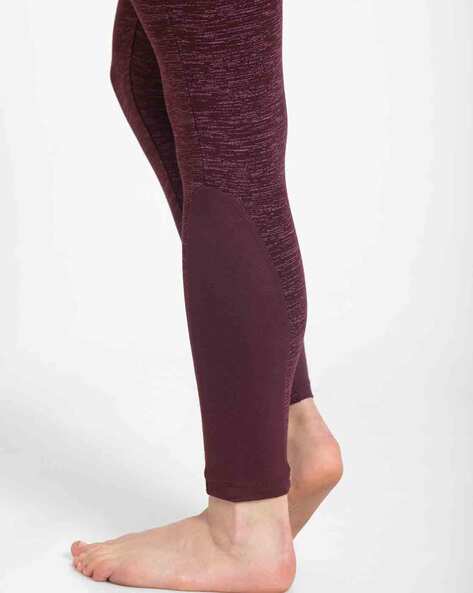 Women's Super Combed Cotton Elastane Stretch Yoga Pants with Side Zipper  Pockets - Black Marl