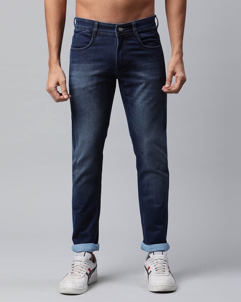 Men Mid-Wash Slim Fit Jeans