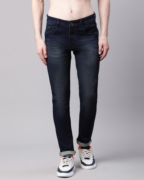 Men Lightly Washed Slim Fit Jeans