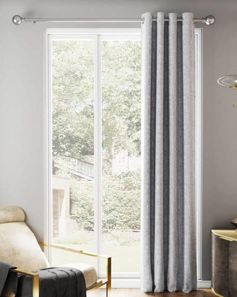 BIANCA Checks Blackout Eyelet Door Curtain