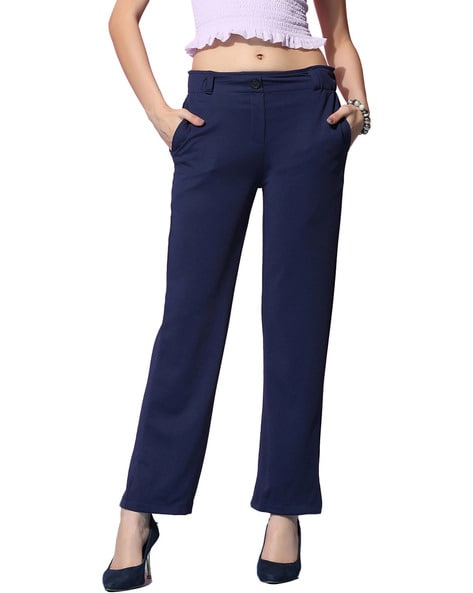 NEXT Navy Blue Tailored Boot Cut Trousers Navy Women