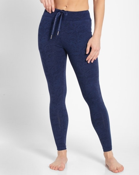 Jockey Blue Textured Yoga Pants - AA01